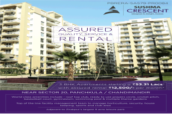 Book 3 bhk apartment at Rs 53.31 lakhs with assured rental Rs. 12500 pm at Sushma Crescent in Chandigarh